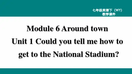 外研版七年级下册英语精品教学课件 Module 6 Around town Unit 1