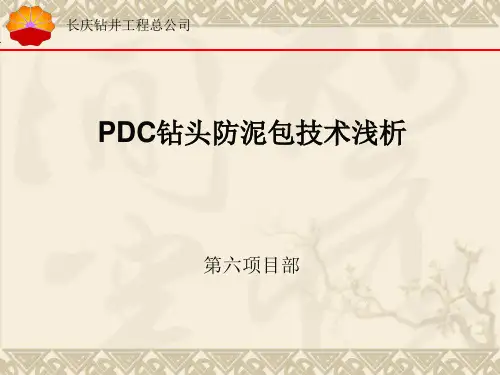 PDC钻头防泥包技术浅析