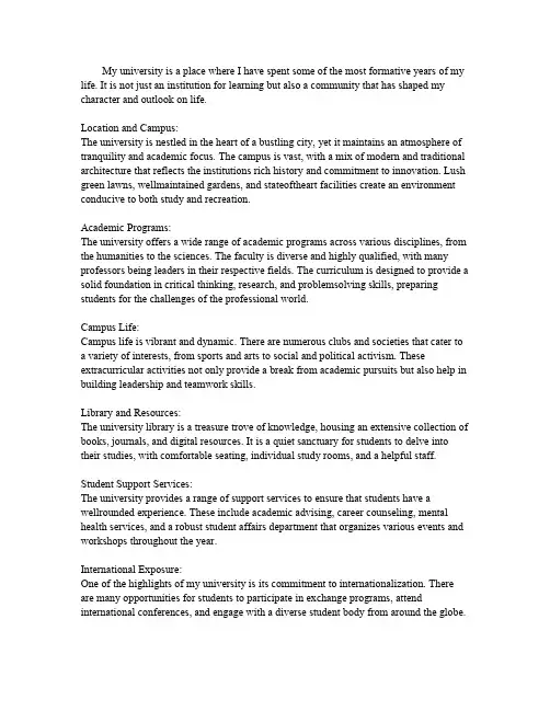 英语作文 我的学校大学