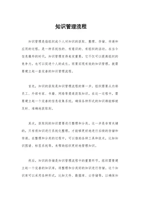 知识管理流程