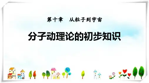 物理 10.1 认识分子 10.2 分子动理论的初步知识-课件