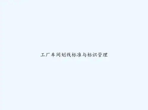工厂车间划线标准与标识管理 PPT