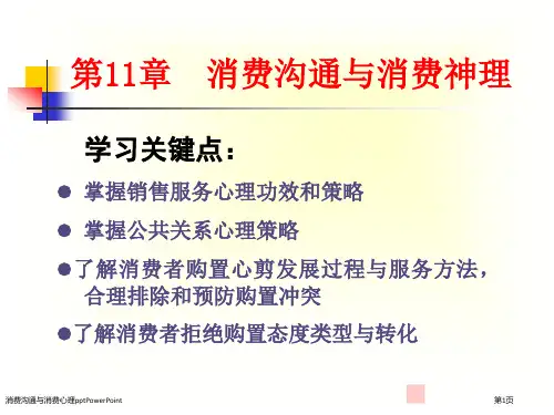 消费沟通与消费心理pptPowerPoint