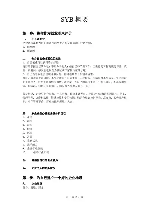 SYB归纳