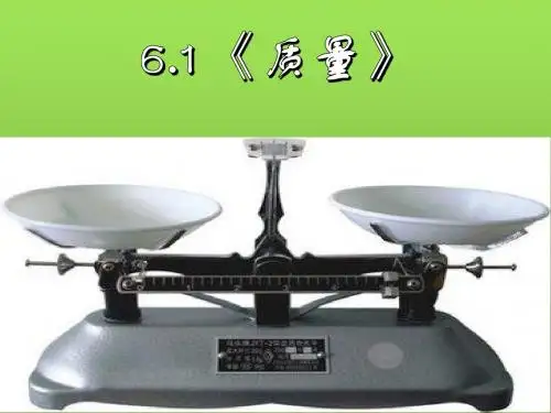 八年级物理《质量》优秀PPT课件