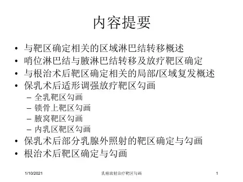 乳癌放射治疗靶区勾画培训课件