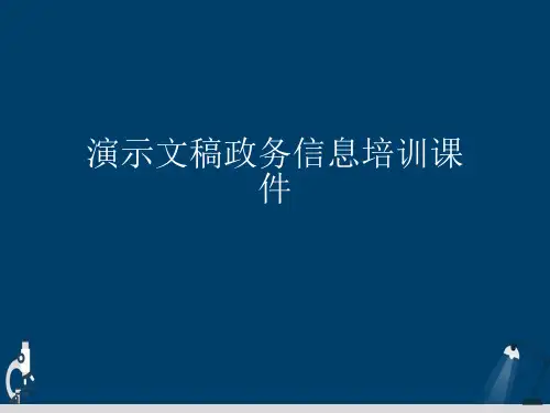 演示文稿政务信息培训课件