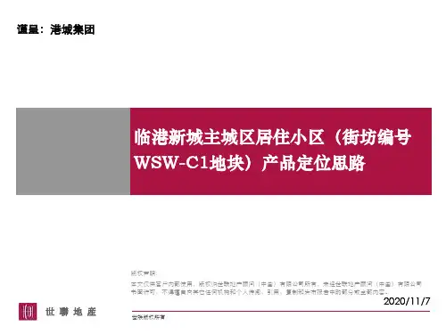 世联_上海临港新城主城区居住小区WSW-C1地块产品定位思