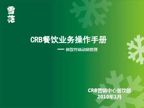策划案例―华润雪花啤酒餐饮终端动销手册精品PPT课件
