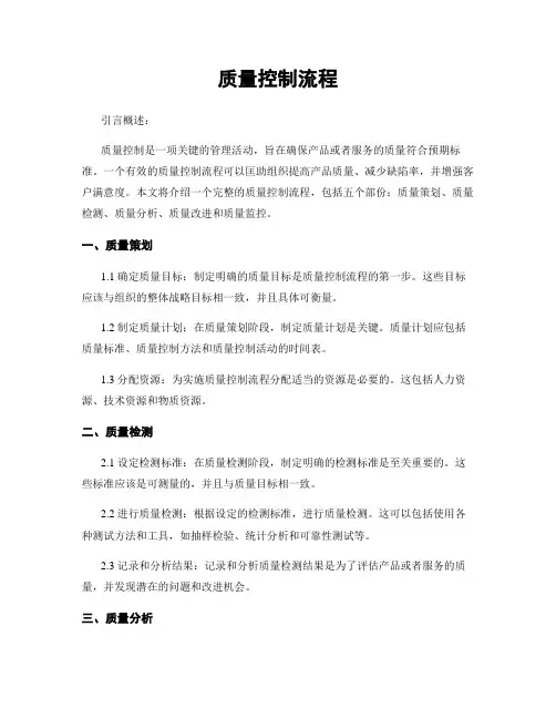 质量控制流程