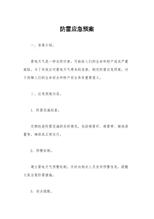 防雷应急预案