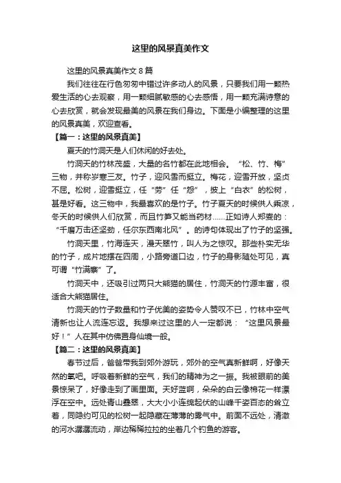这里的风景真美作文8篇