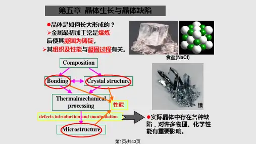 晶体生长与晶体缺陷PPT课件