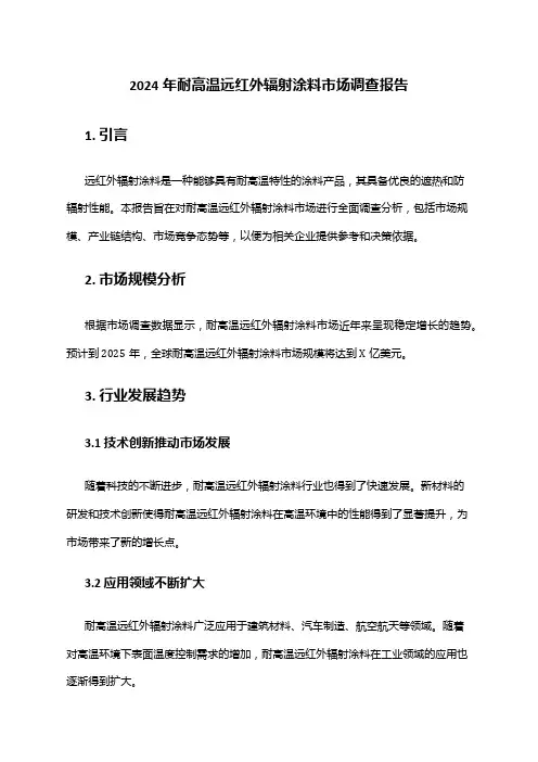 2024年耐高温远红外辐射涂料市场调查报告