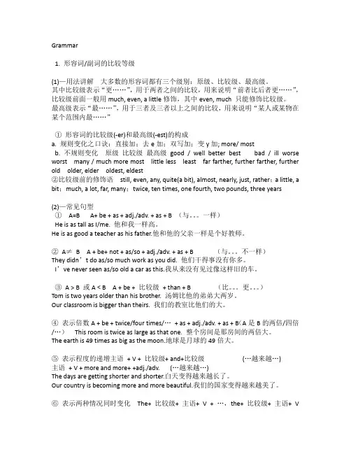 (完整word版)比较级和最高级