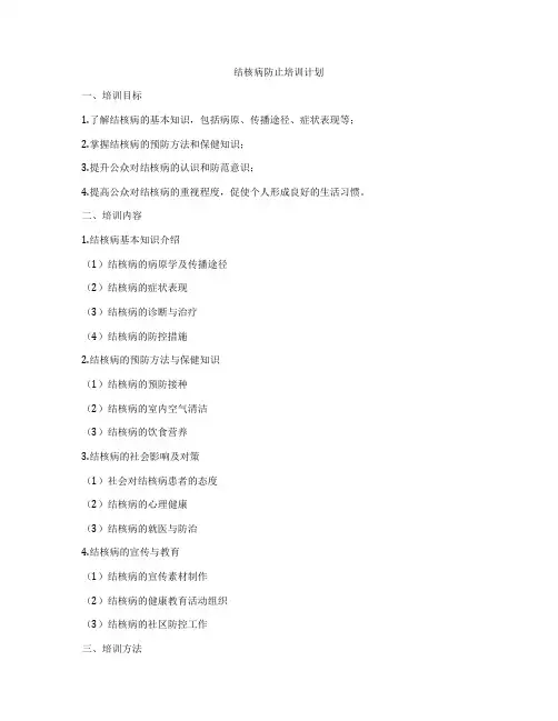 结核病防止培训计划