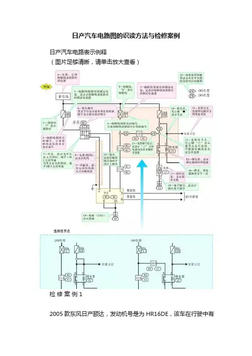 日产汽车电路图的识读方法与检修案例