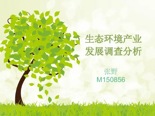 生态环境产业发展调查分析