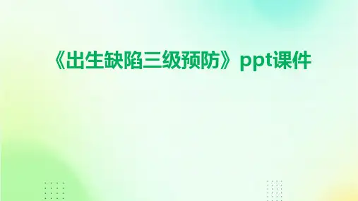 《出生缺陷三级预防》课件