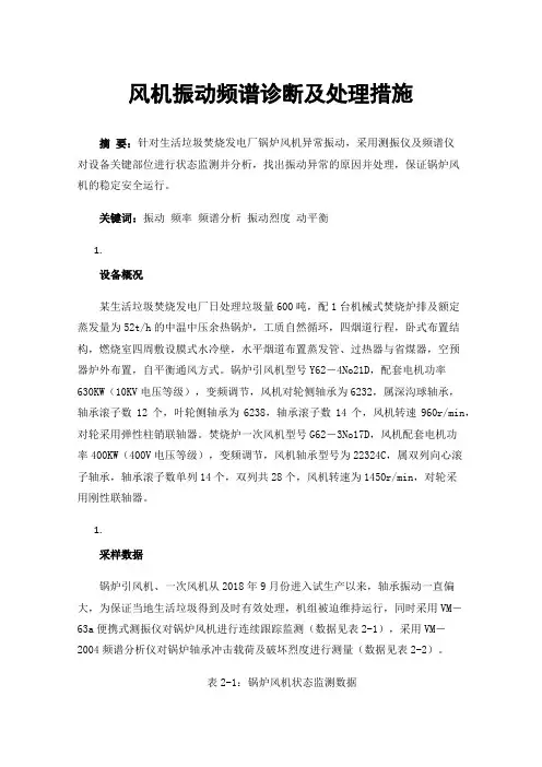 风机振动频谱诊断及处理措施
