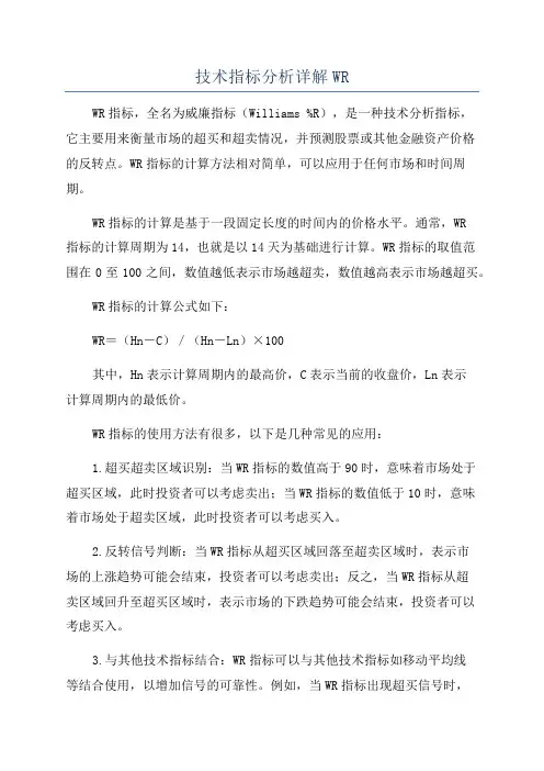 技术指标分析详解WR