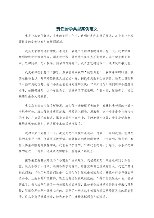 责任督学典型案例范文