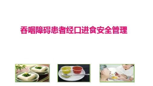 吞咽障碍患者经口进食安全管理_健康科普PPT
