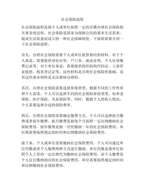社会保险流程