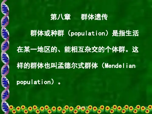 医学遗传学群体遗传  ppt课件