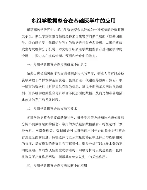 多组学数据整合在基础医学中的应用