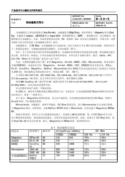 铁硅磁粉芯