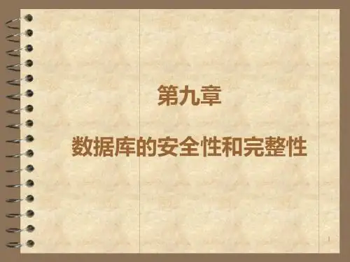数据库的安全性和完整性ppt课件