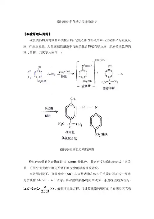 磺胺嘧啶药代动力学参数测定