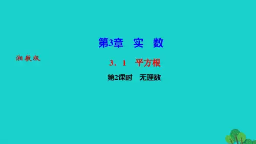 2022八年级数学上册第3章实数3.1平方根第2课时无理数作业课件新版湘教版20221206242