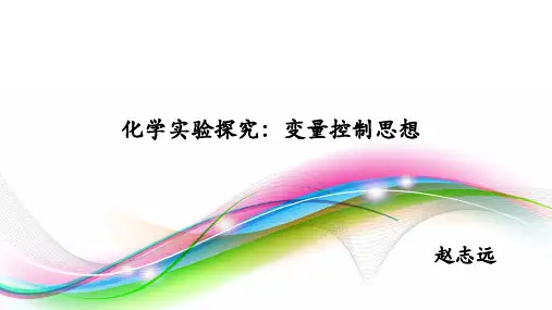 高三化学二轮专题复习  实验探究控制变量(共17张ppt)