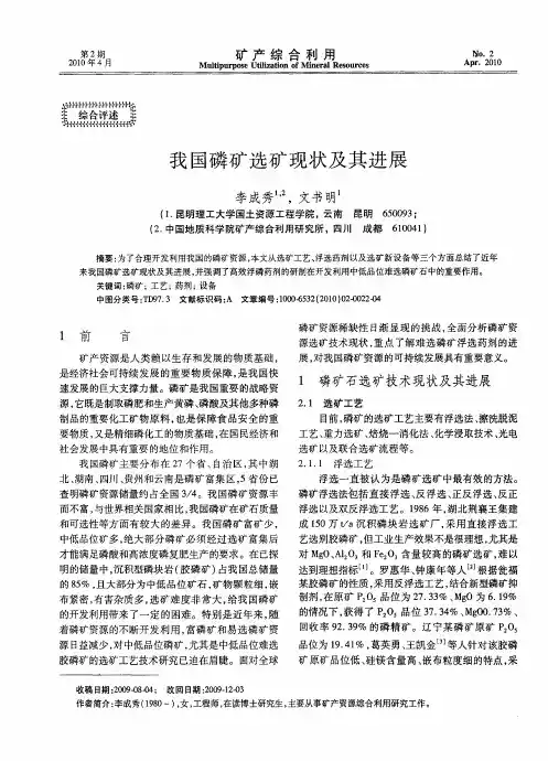 我国磷矿选矿现状及其进展