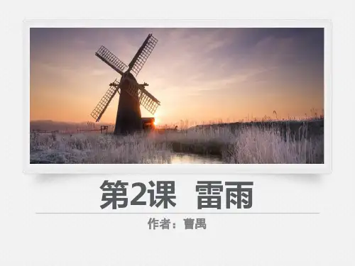 《雷雨》PPT 图文