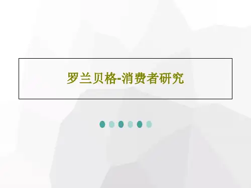 罗兰贝格-消费者研究40页PPT