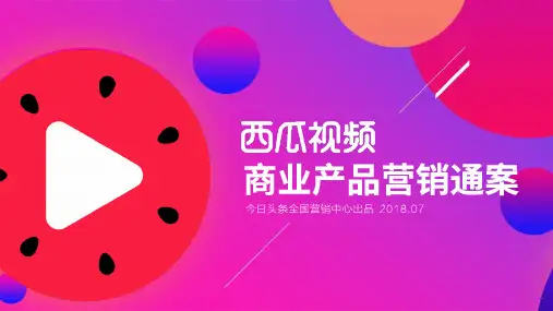 西瓜视频通案