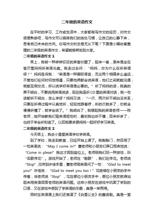 二年级的英语作文11篇