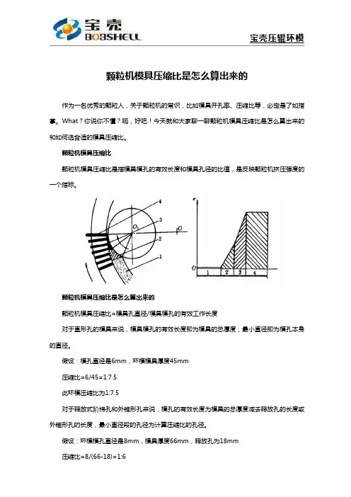 颗粒机模具压缩比是怎么算出来的