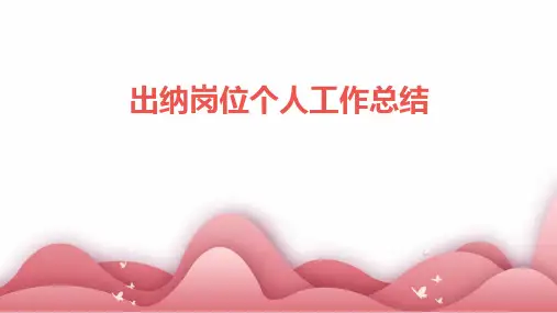 出纳岗位个人工作总结PPT
