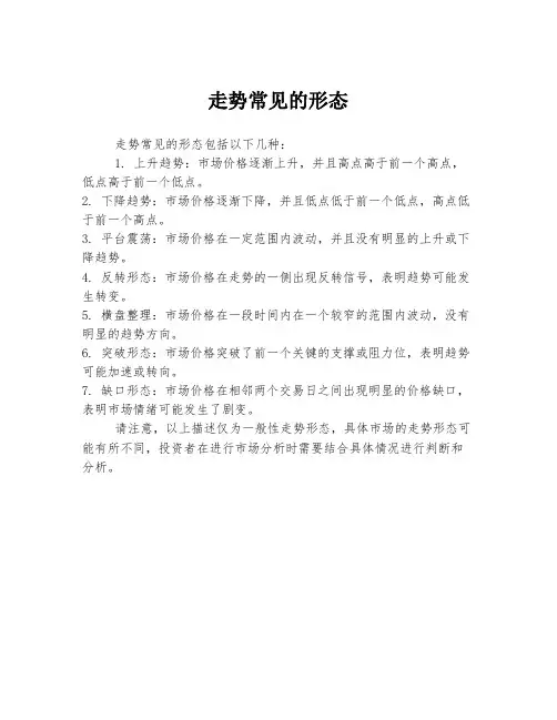 走势常见的形态