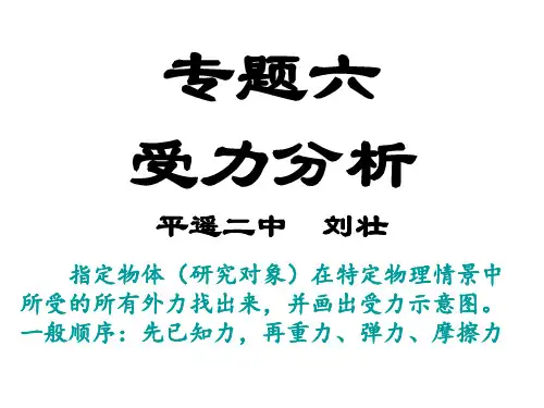 人教版必修一 第三章 相互作用 专题：受力分析(共17张PPT)