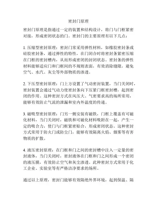 密封门原理