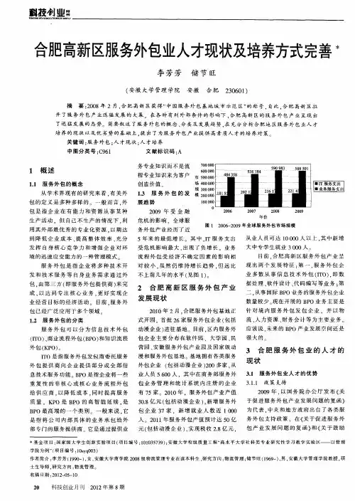 合肥高新区服务外包业人才现状及培养方式完善