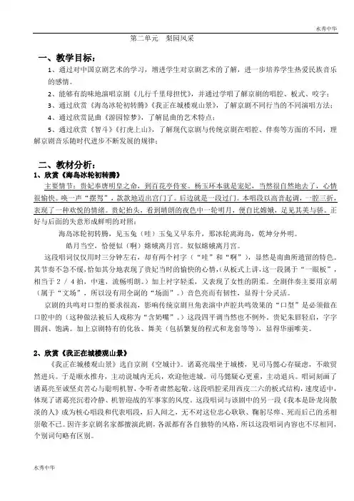 第二单元_《梨园风采》