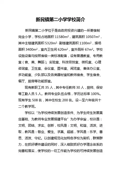 新民镇第二小学学校简介