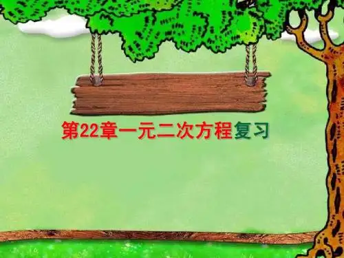 第22章一元二次方程复习课件