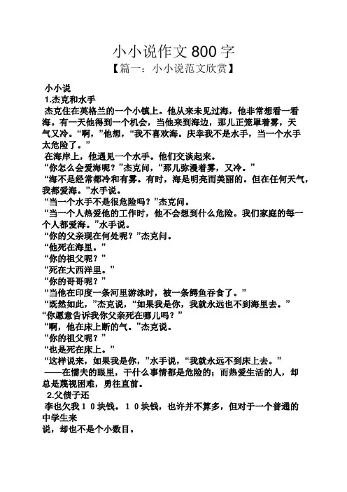 小小说作文800字